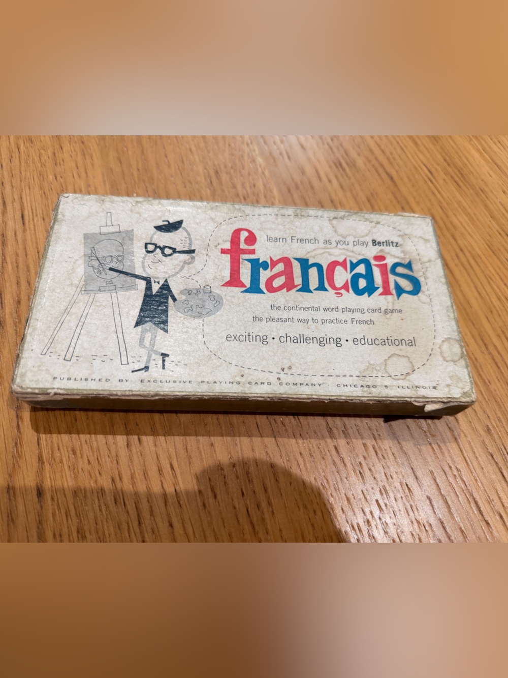 Français Educational Card Game - Vintage